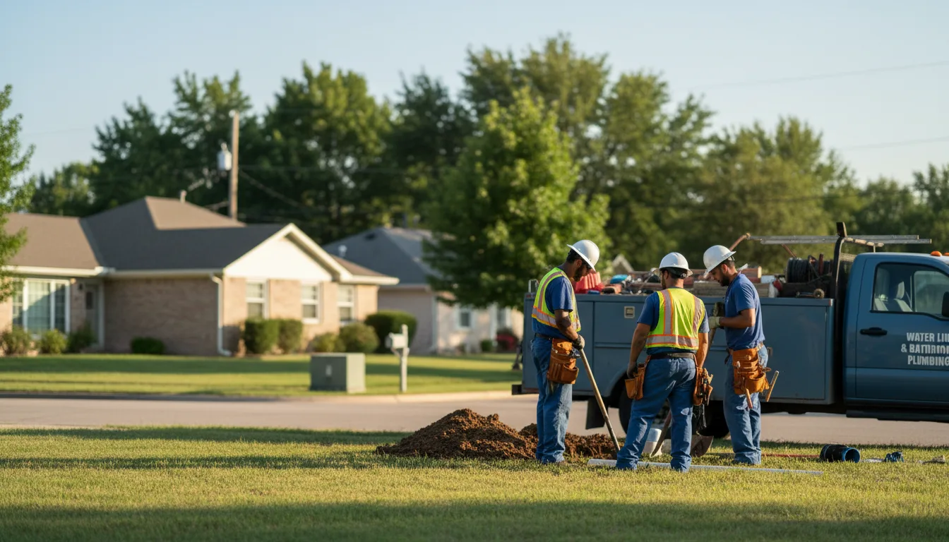 Residential water line and bathroom plumbing service in Clayton, KS